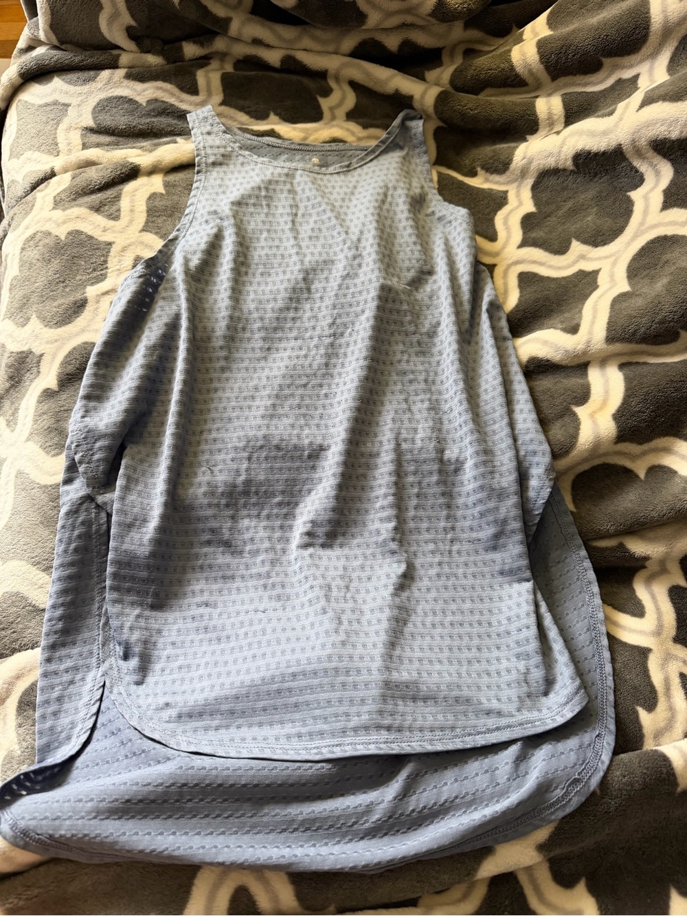 Apana Light Blue Textured Tank Top